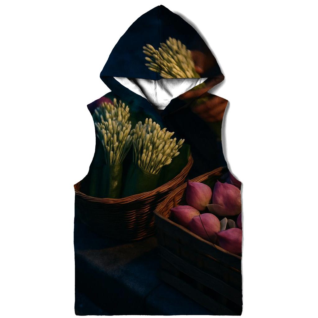 Midnight Lotus Market Bloom lightweight hoodies