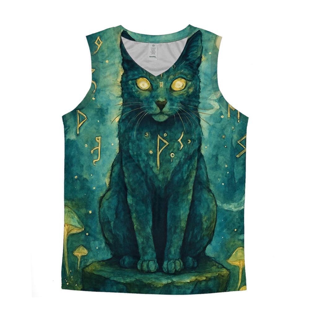 Mystic Rune Guardian Cat designer workout tanks