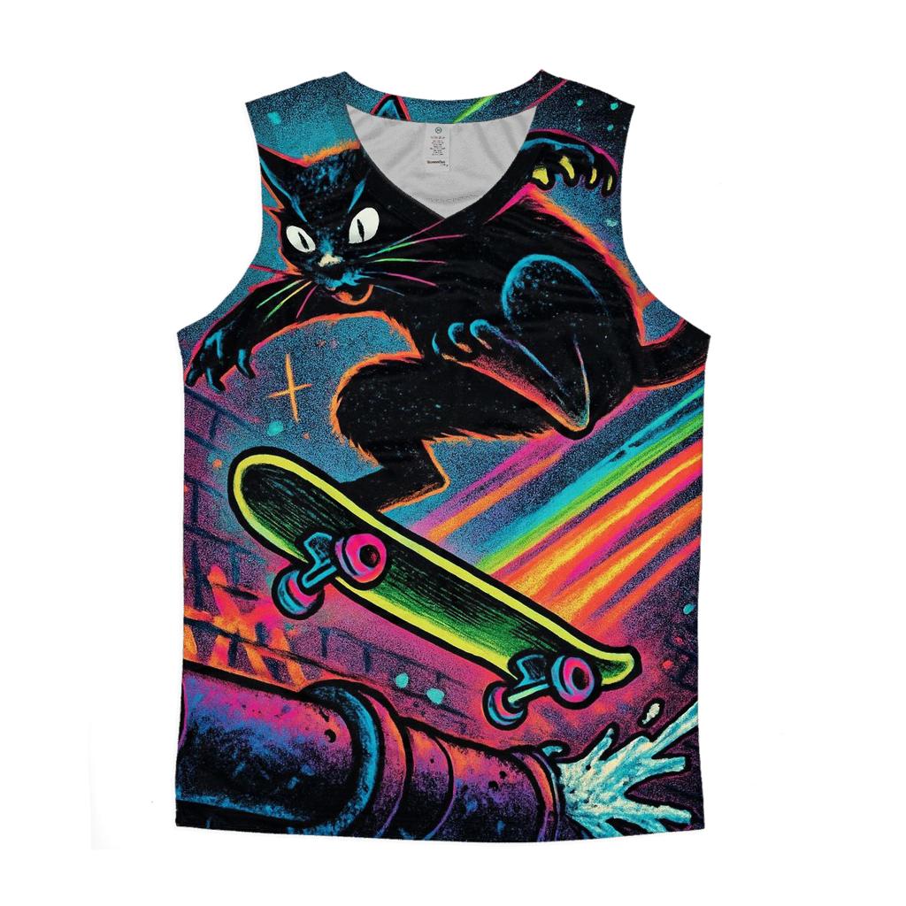 Galactic Skateboard Alley Cat casual summer tank tops