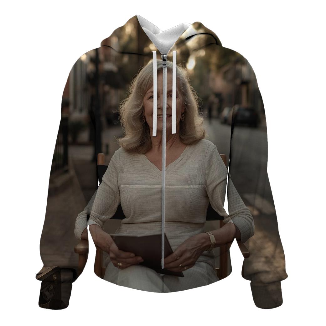 Polly Holliday On Set In Savannah custom hoodies