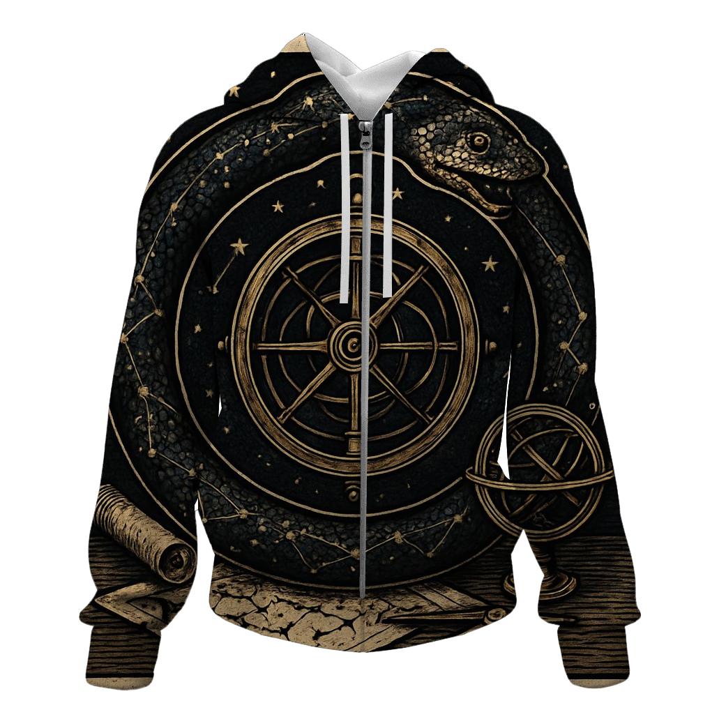 Celestial Ouroboros Cartographer custom hoodies