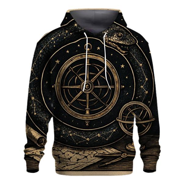 Celestial Ouroboros Cartographer pullover hoodies