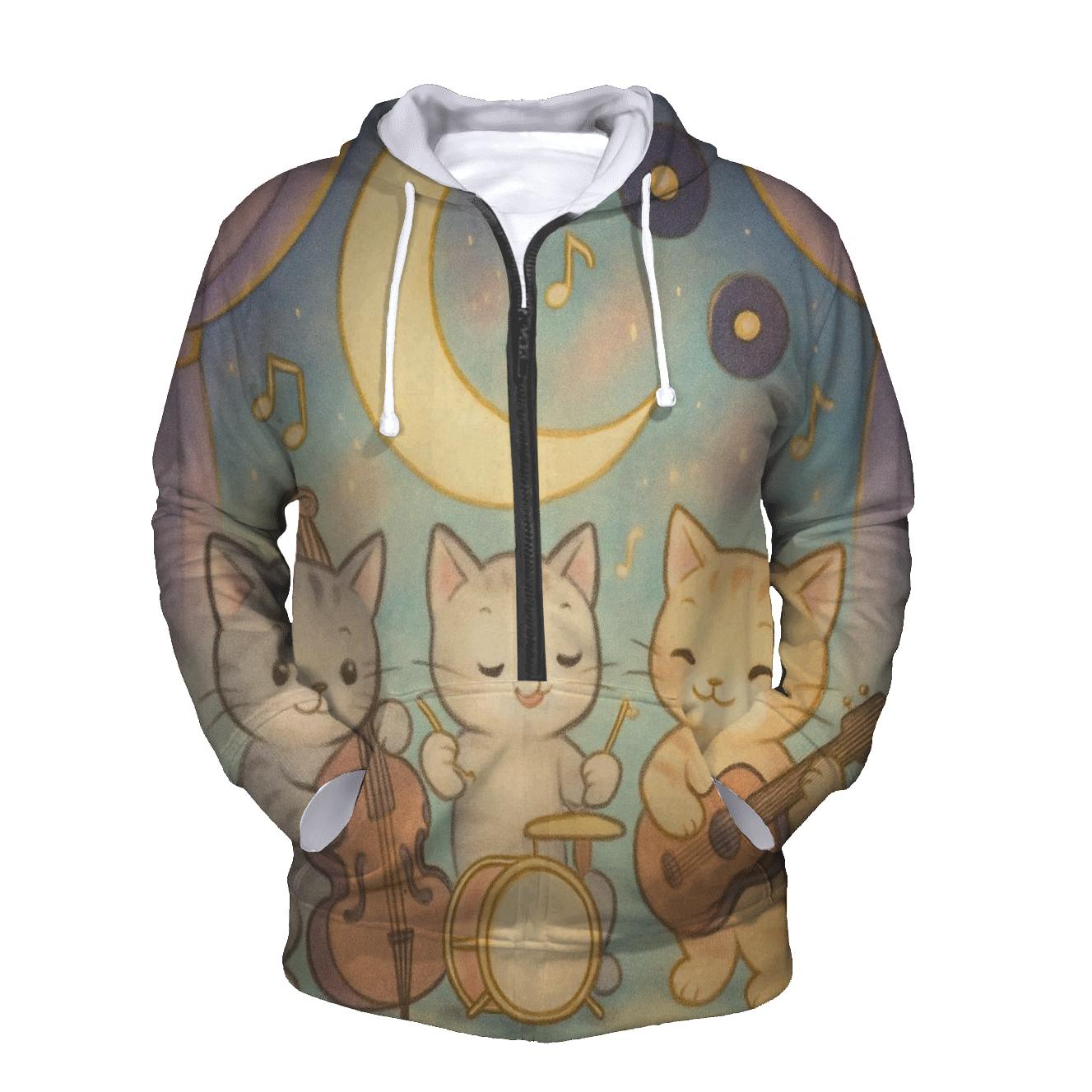 Celestial Jazz Lounge Kittens hoodie trends