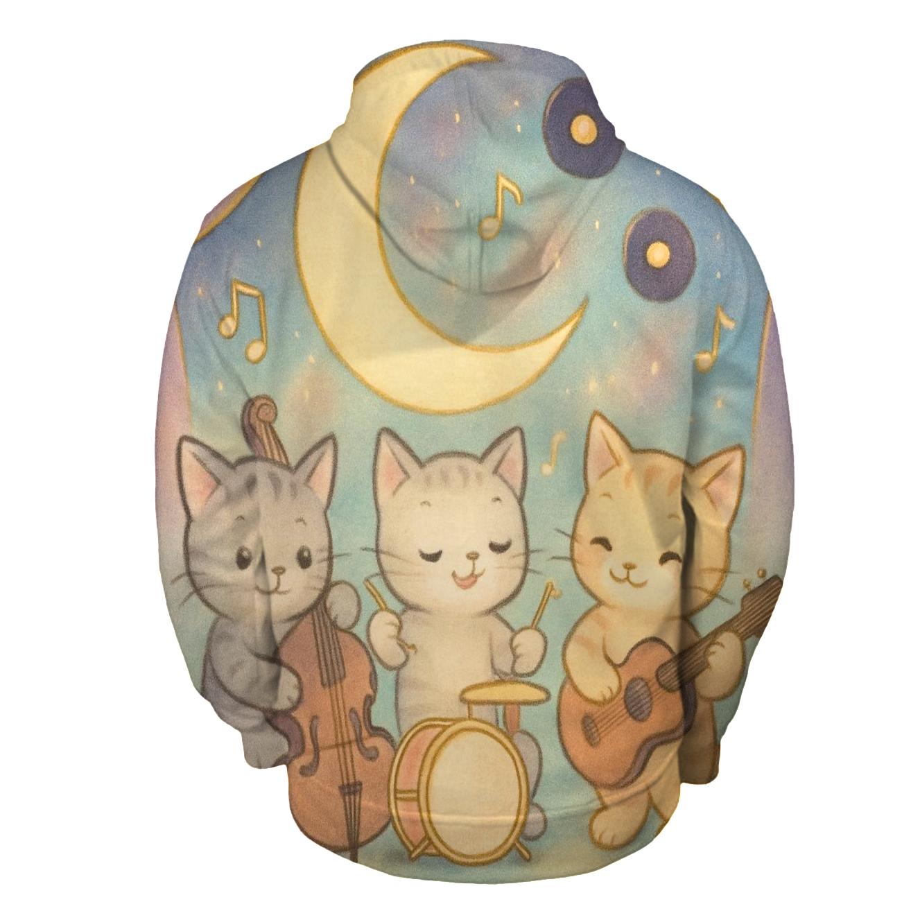 Celestial Jazz Lounge Kittens hoodie trends