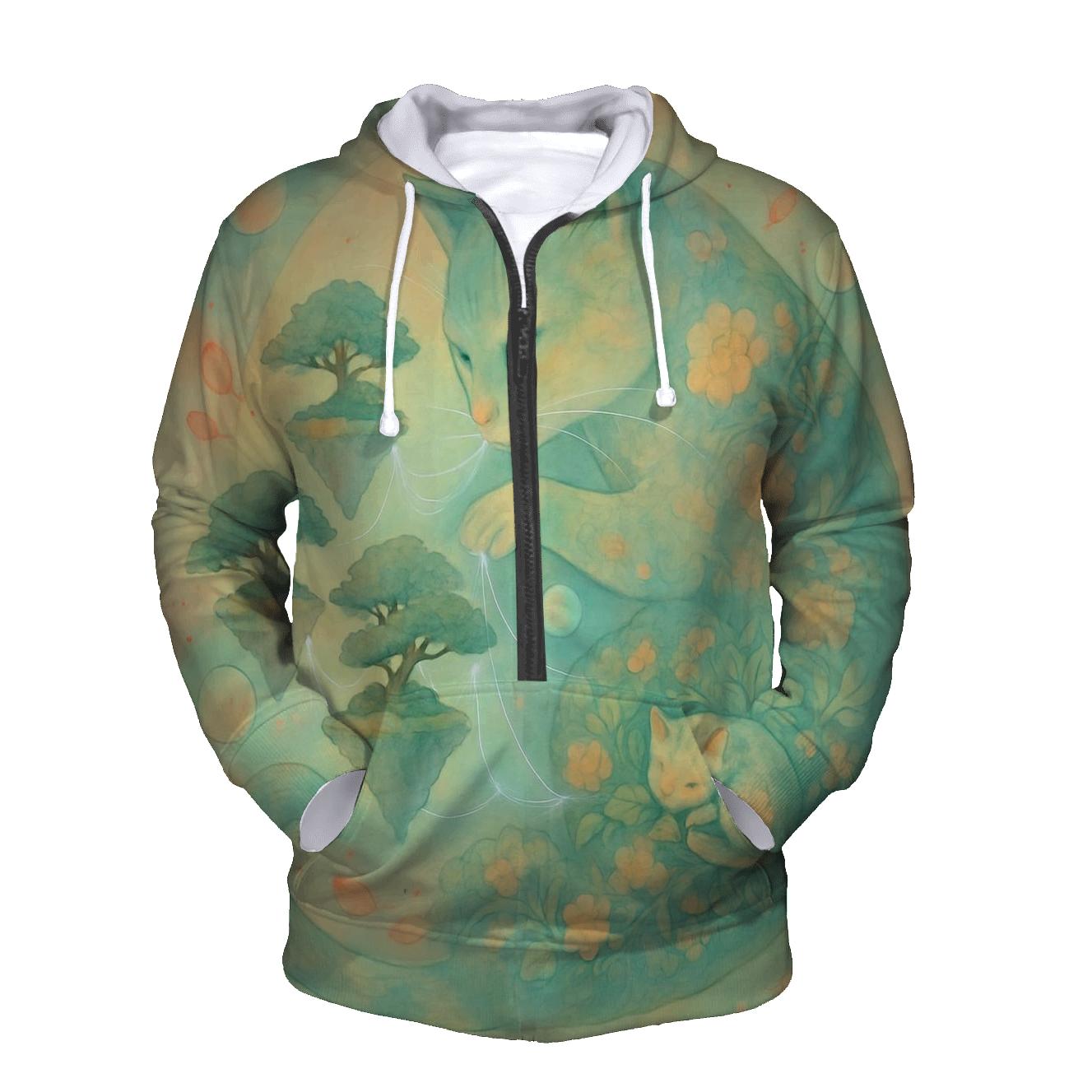 Dreamweaver Cat Of Floating Gardens premium hoodies