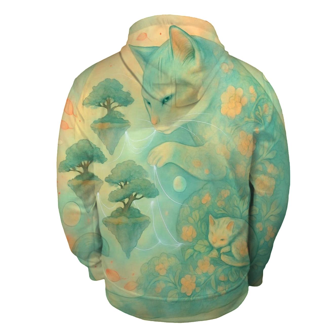 Dreamweaver Cat Of Floating Gardens premium hoodies