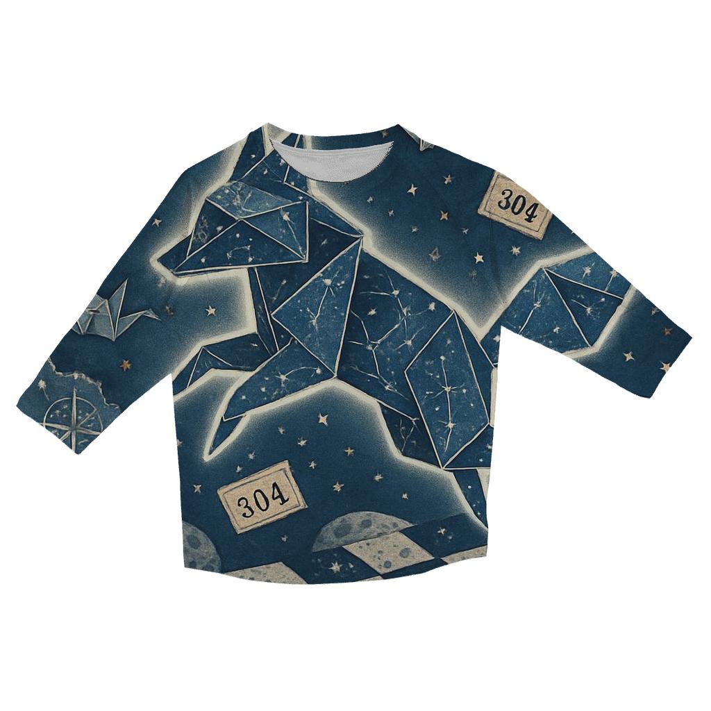 Random Cosmic Origami Fox casual three quarter sleeve shirts