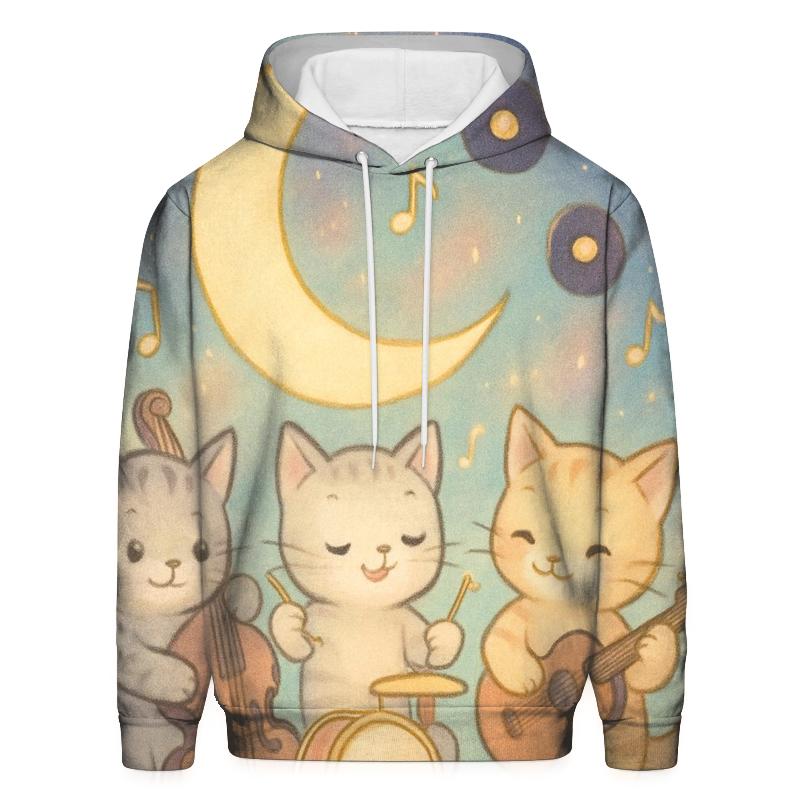 Celestial Jazz Lounge Kittens hoodie designs
