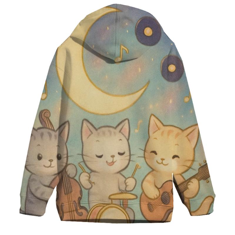 Celestial Jazz Lounge Kittens hoodie designs