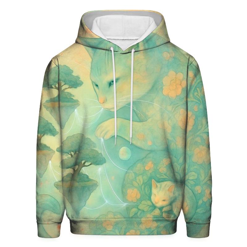 Dreamweaver Cat Of Floating Gardens zip-up hoodies