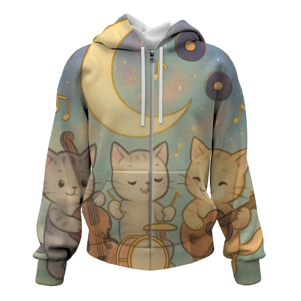 Celestial Jazz Lounge Kittens custom hoodies