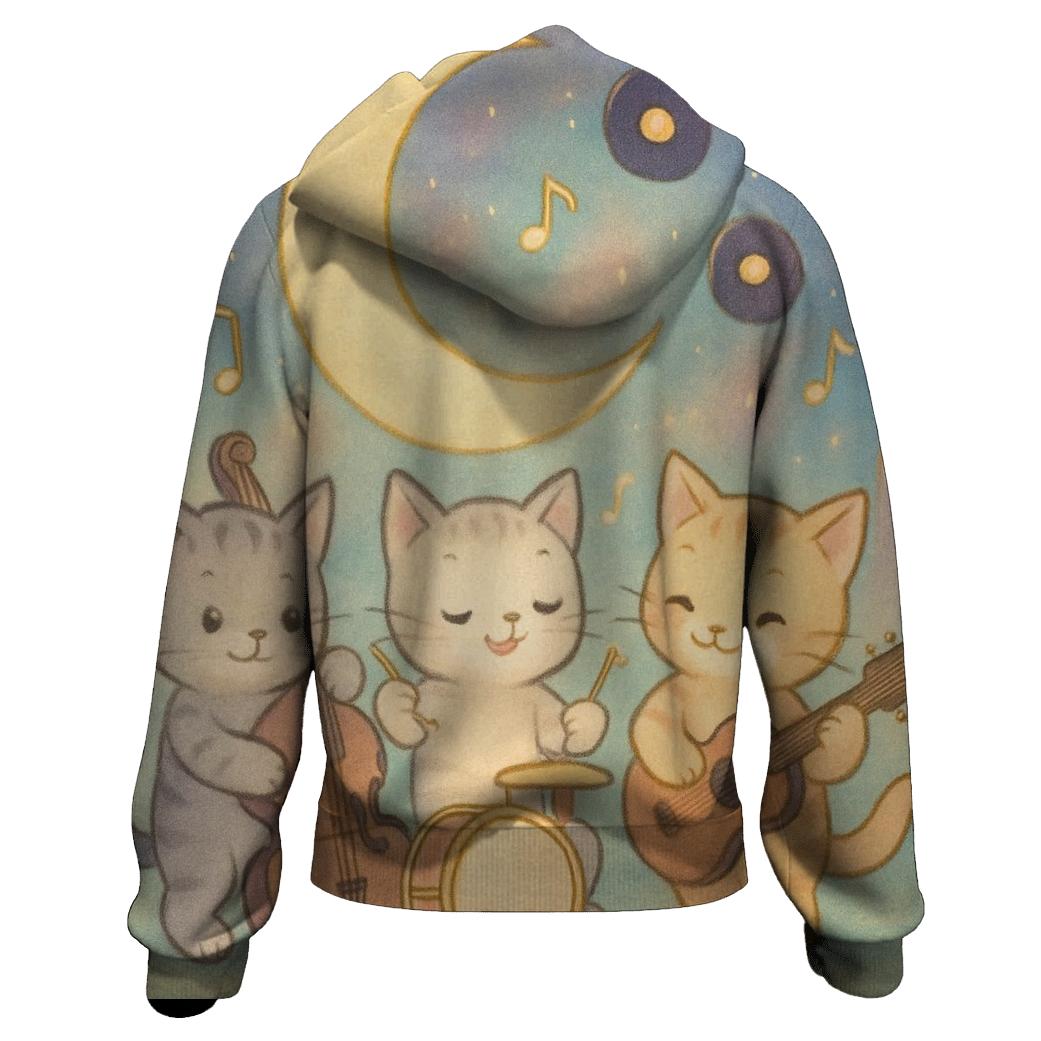 Celestial Jazz Lounge Kittens custom hoodies