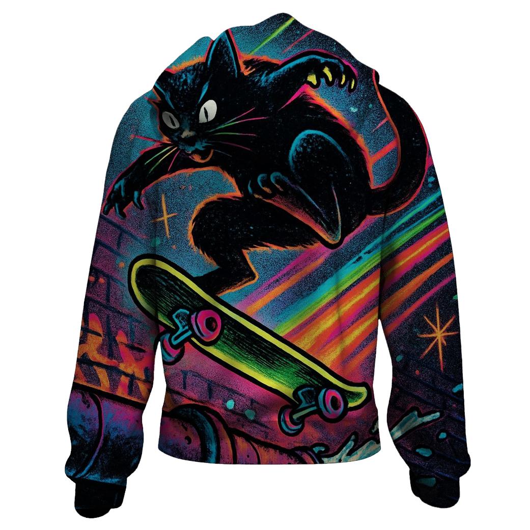 Galactic Skateboard Alley Cat lightweight hoodies