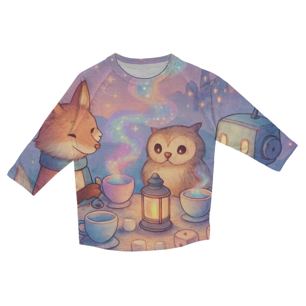 Random Cosmic Tea Party trendy 3/4 sleeve tops