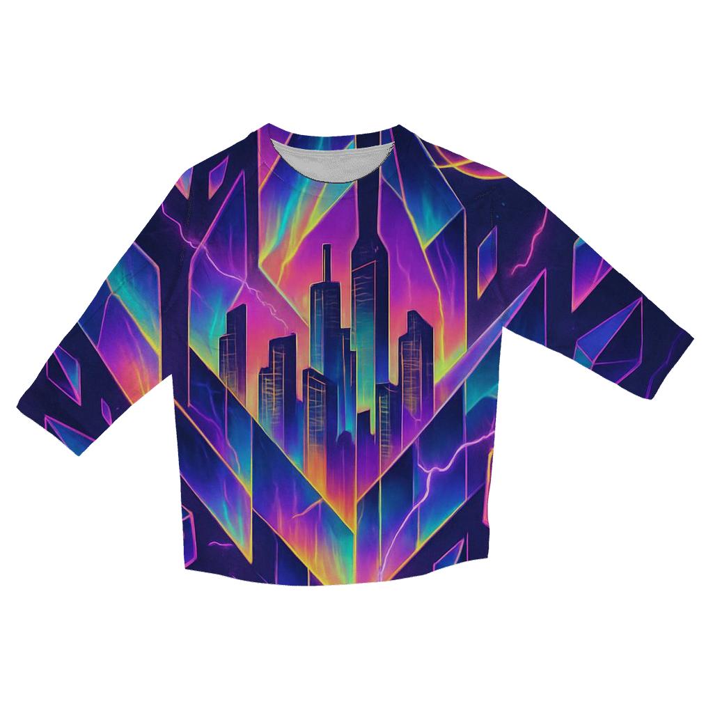 Random Shattered Aurora custom 3/4 sleeve shirts