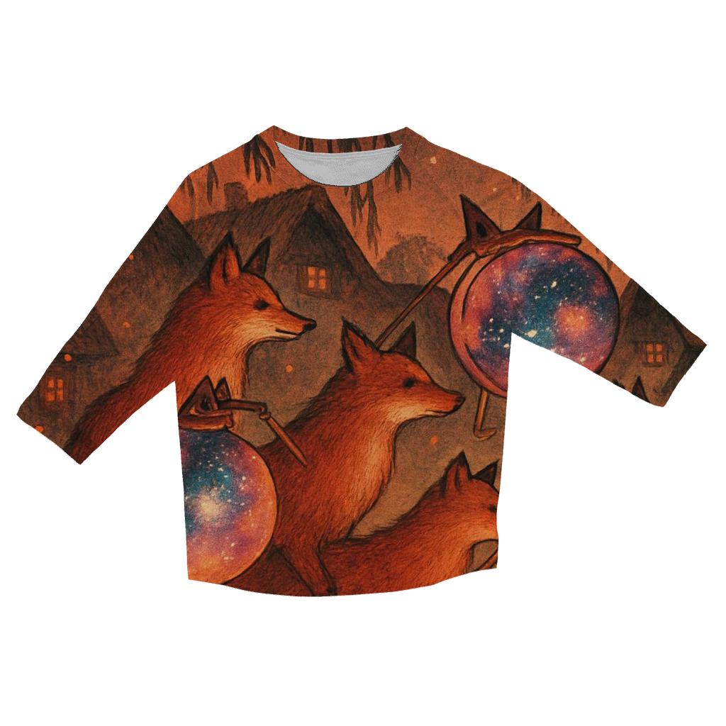 Random Lantern Fox Parade cotton quarter sleeve shirts