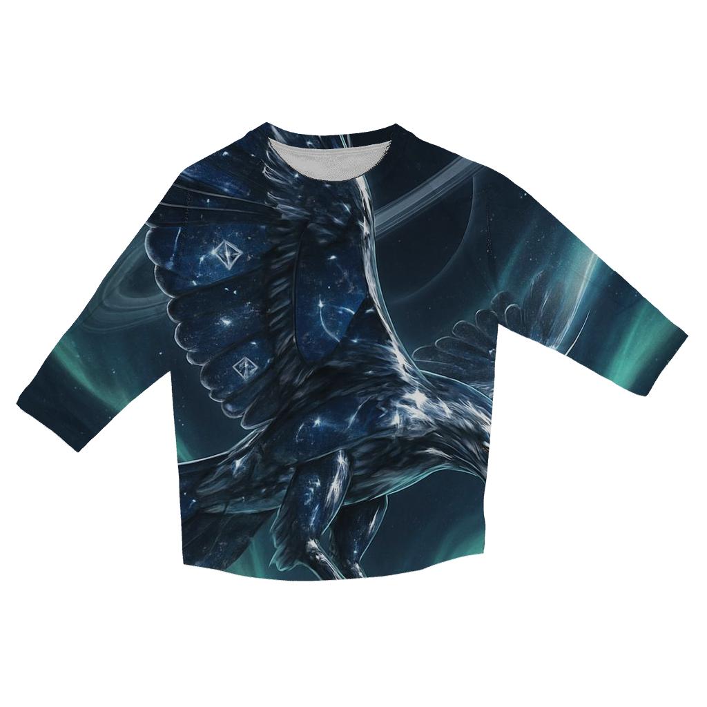 Random Mirror Falcon stylish quarter sleeve tops