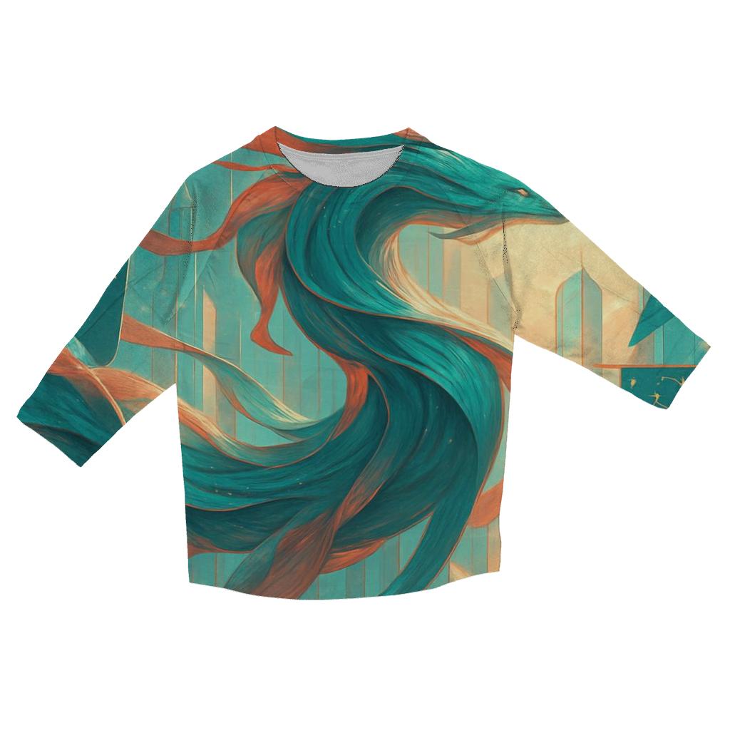 Random Ribbon Leviathan fashion 3/4 sleeve shirts