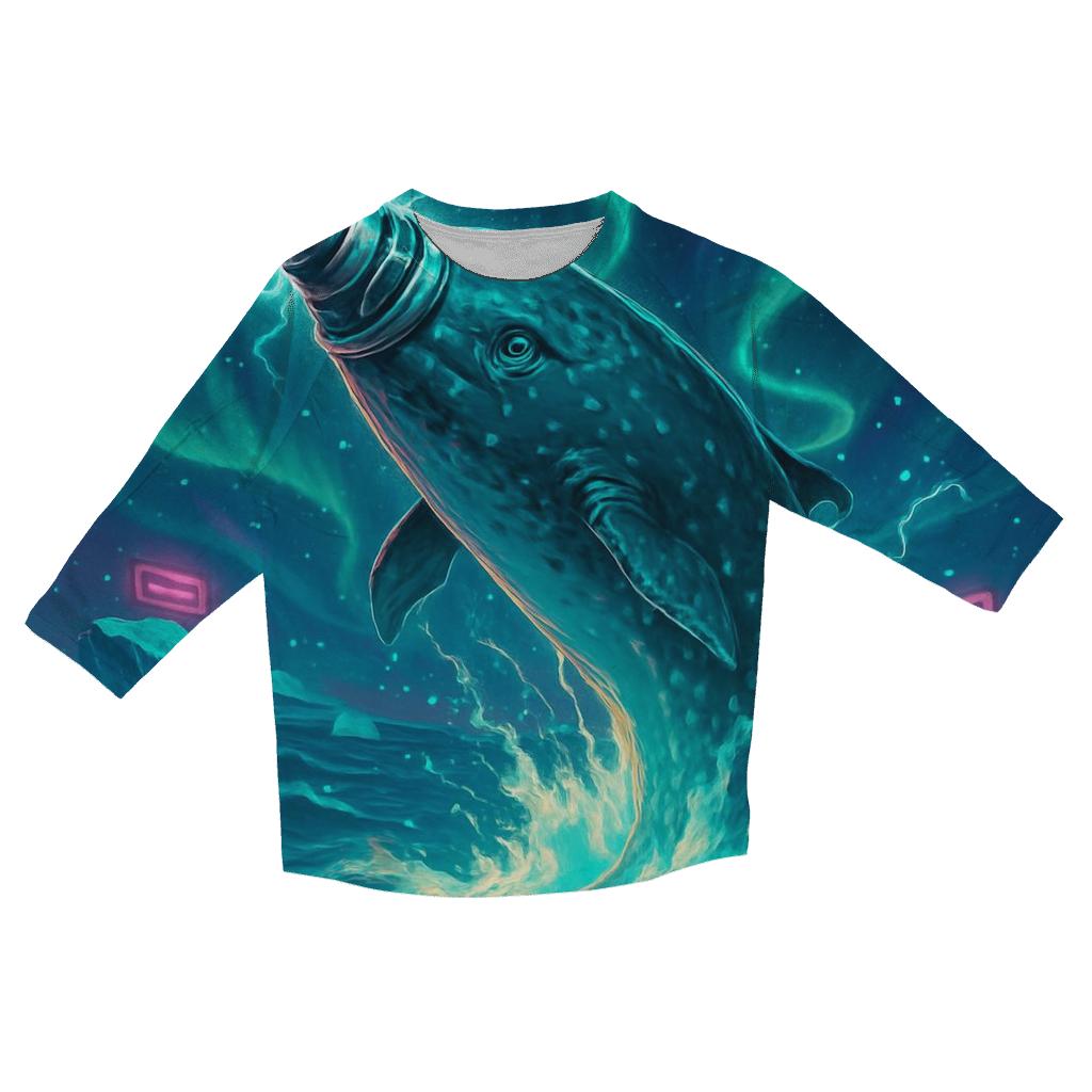 Random Turbo Narwhal printed three quarter sleeve shirts