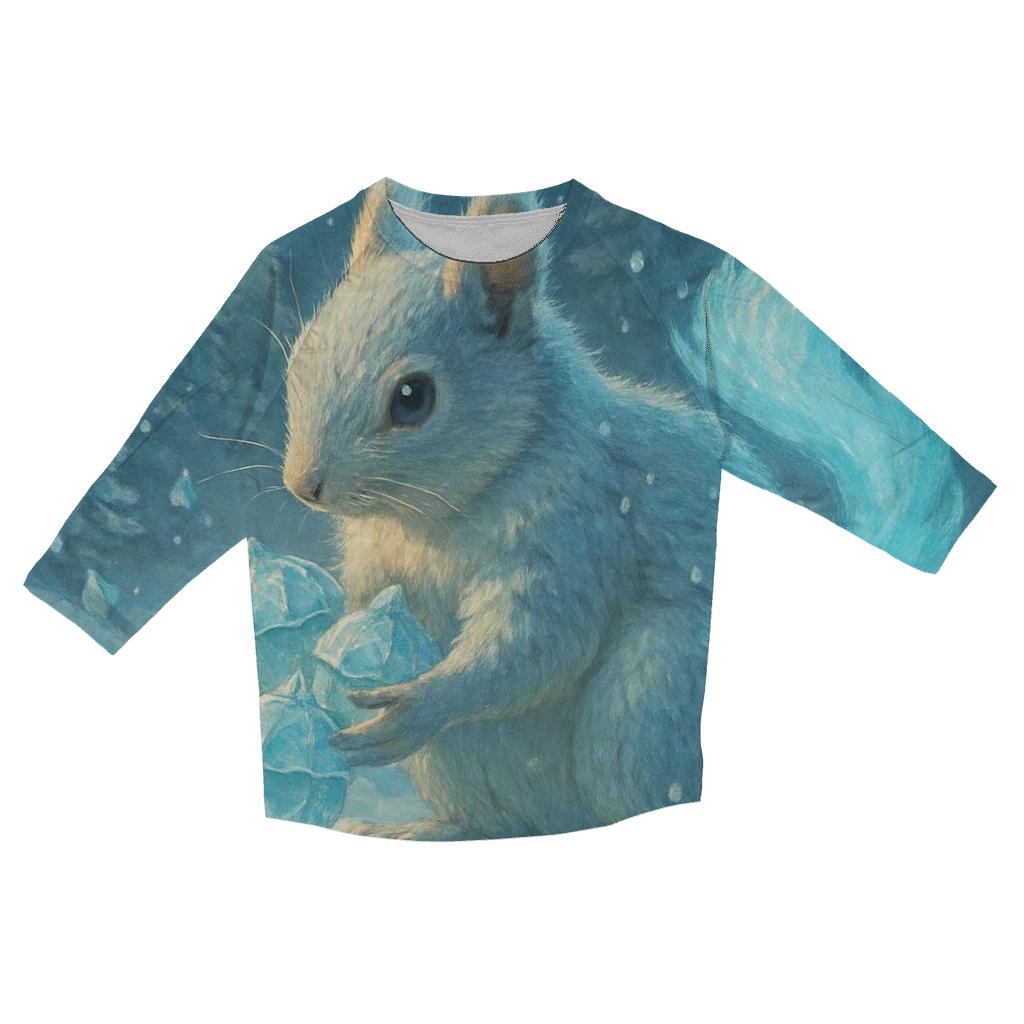 Random Frostfire Squirrel printed three quarter sleeve shirts