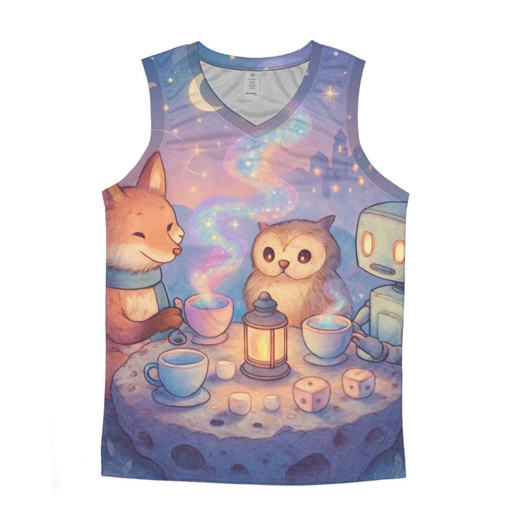 Random Cosmic Tea Party trendy fitted tank tops
