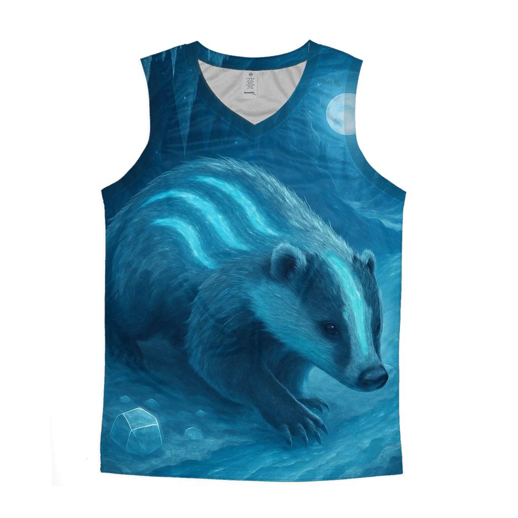 Random Glowing Badger personalized athletic tanks