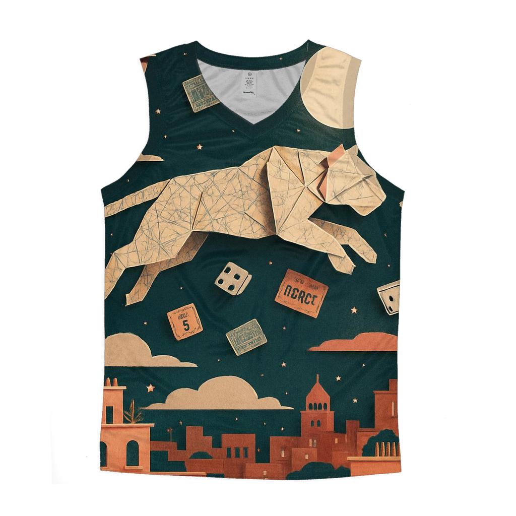 Random Paper Tiger Sky graphic print tank tops