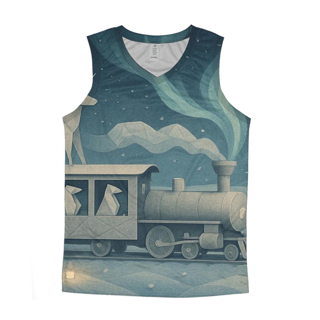 Random Paper Aurora Train personalized athletic tanks