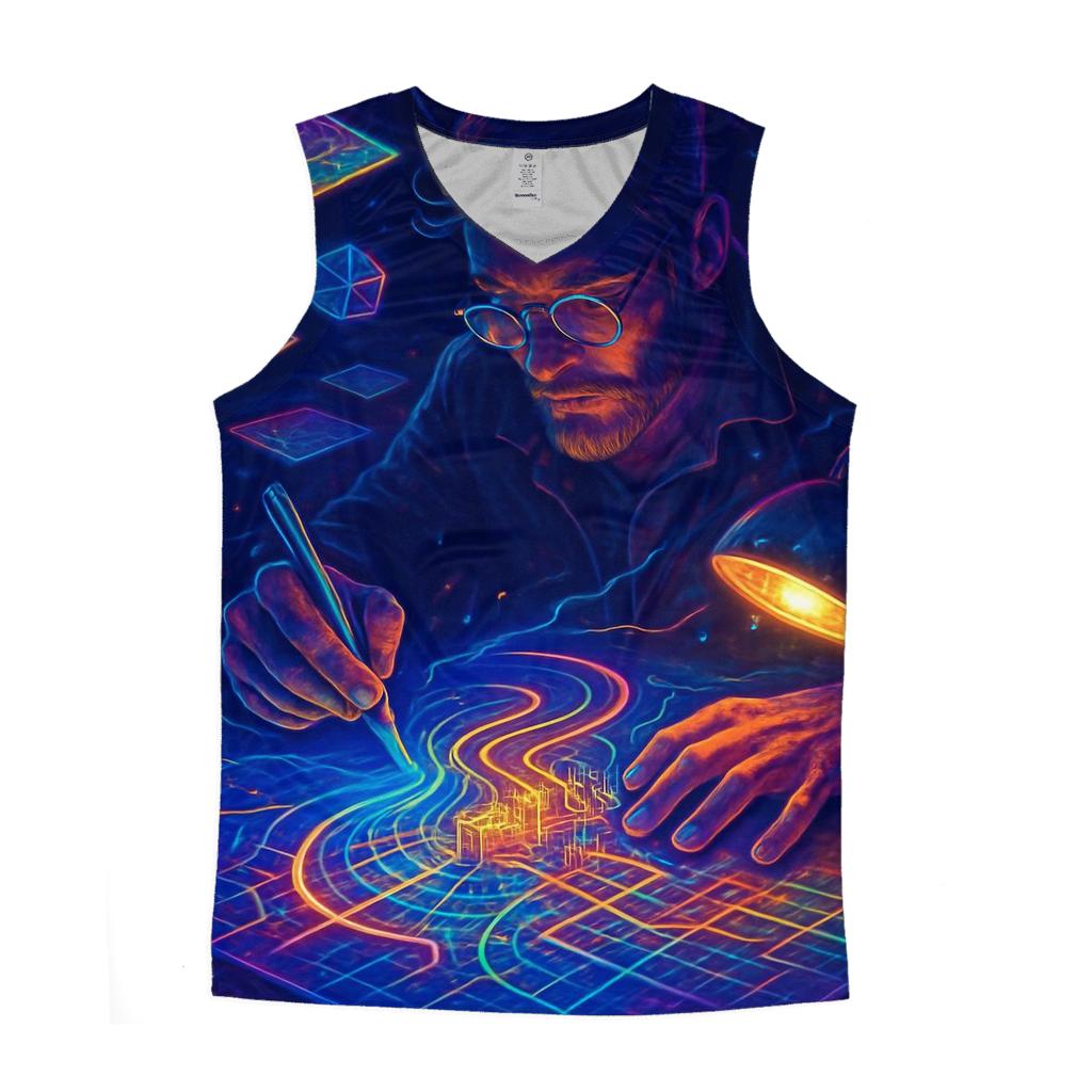 Random Neon Cartographer designer workout tanks
