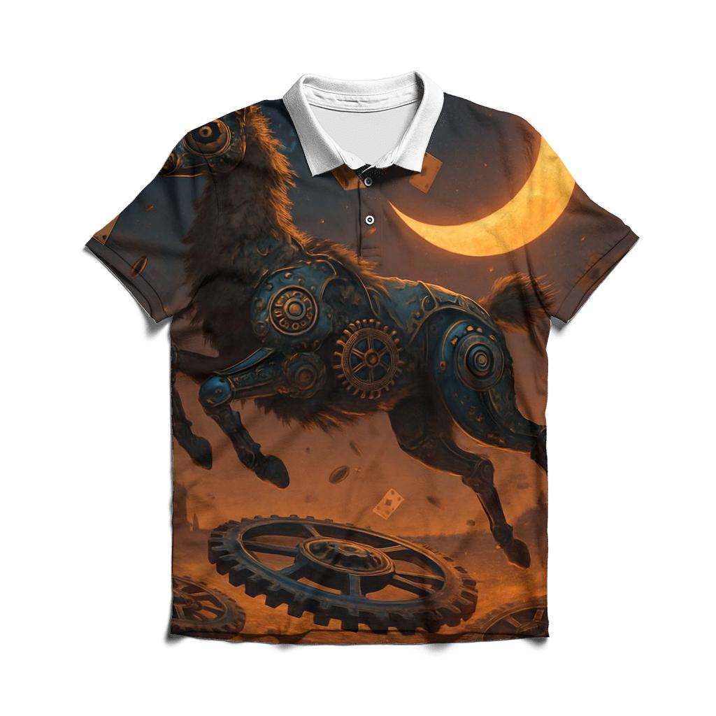 Random Clockwork Llama stylish collar polo tees