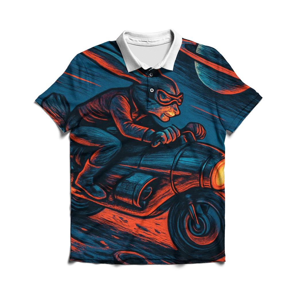Random Lunar Street Racer designer slim fit polos