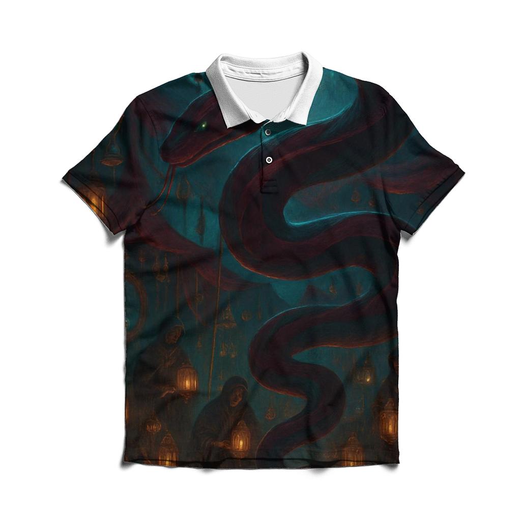 Random Velvet Serpent branded logo polo shirts