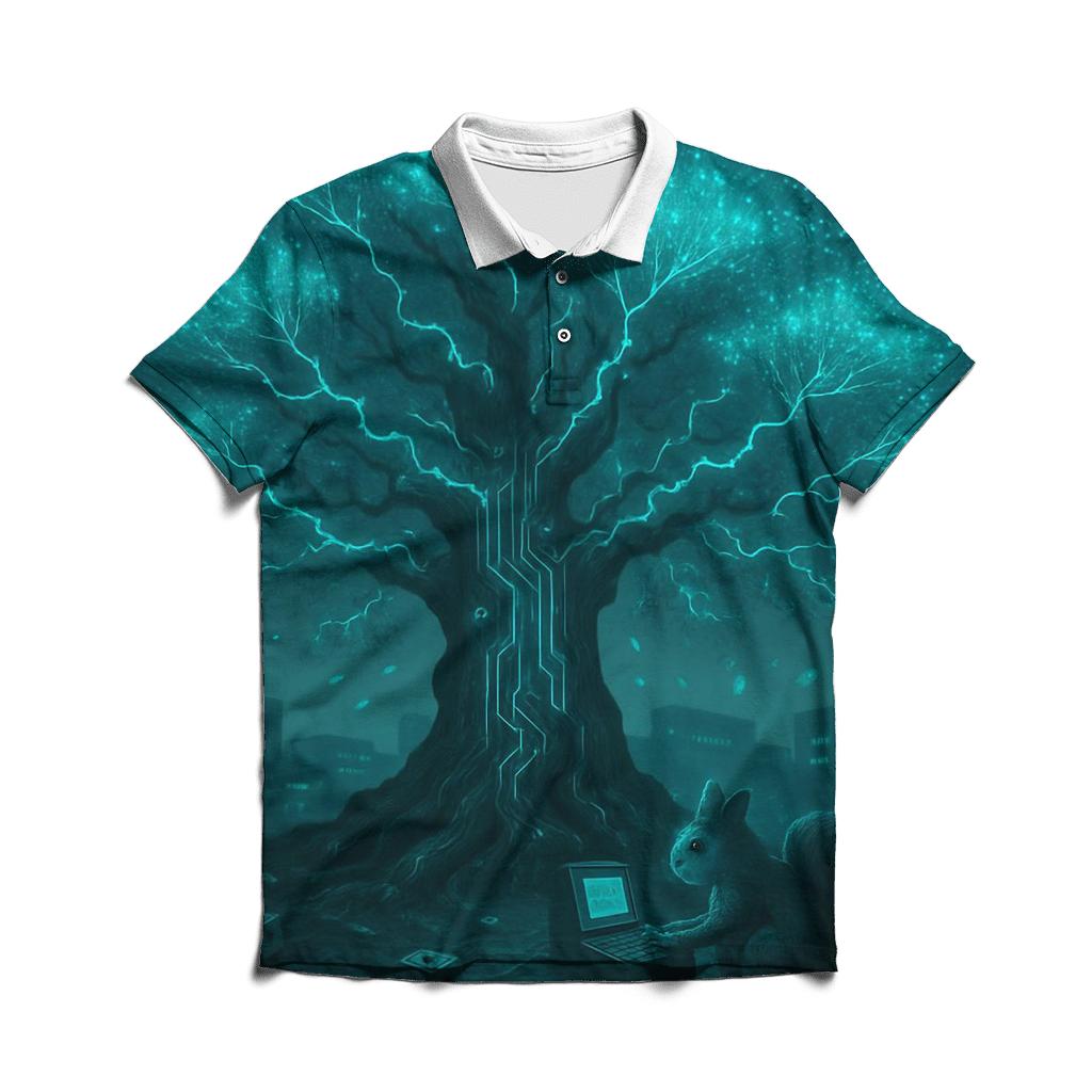 Random Circuit Tree premium cotton polo shirts