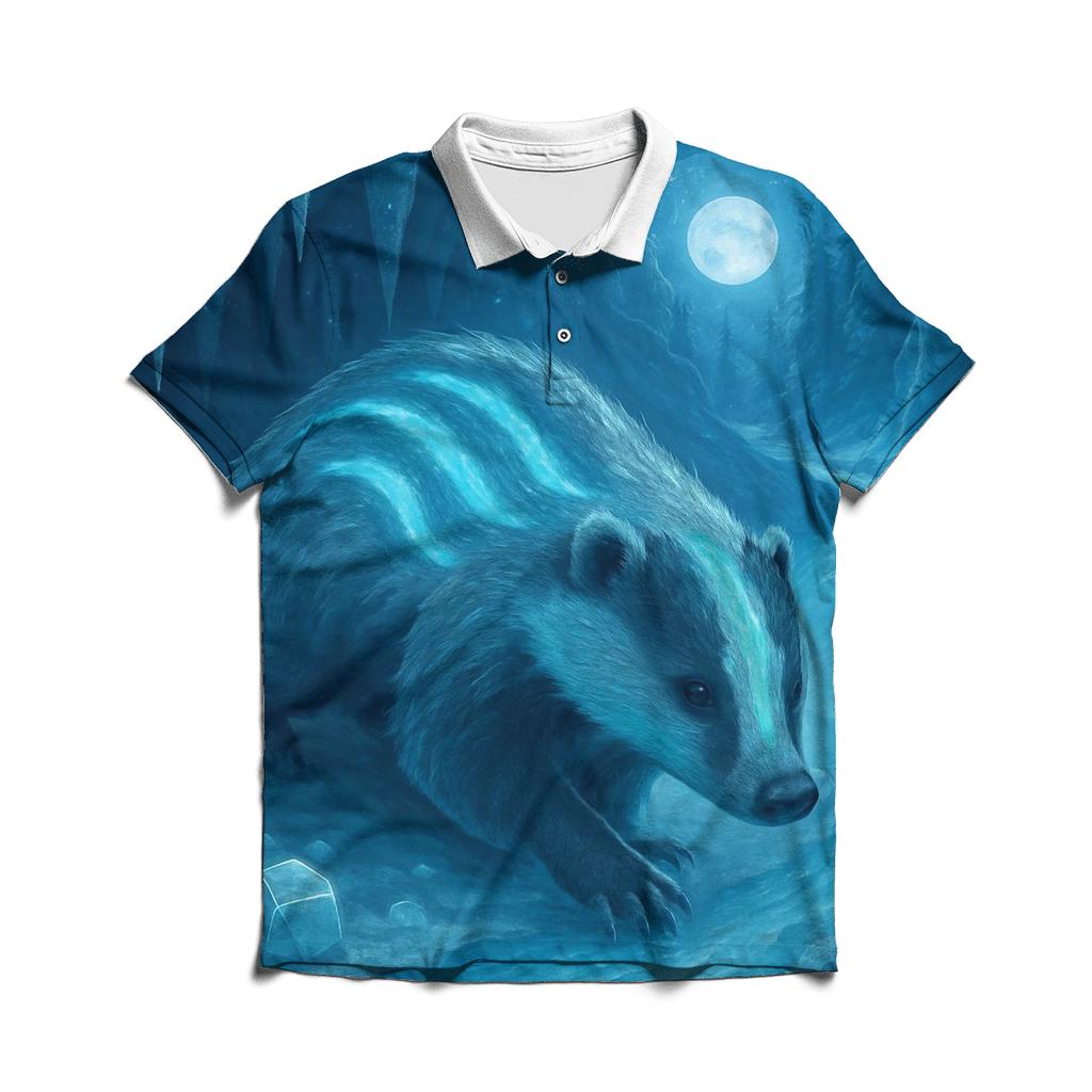 Random Glowing Badger classic pique polos