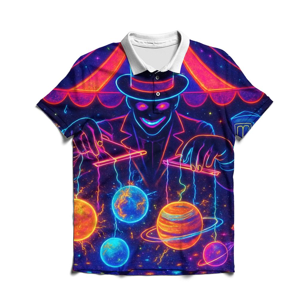 Random Neon Puppeteer premium cotton polo shirts
