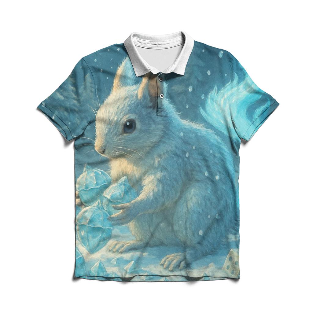 Random Frostfire Squirrel premium cotton polo shirts