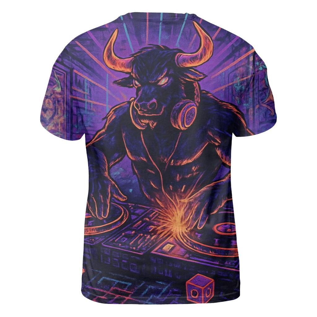 Random Neon Minotaur trendy printed shirt styles