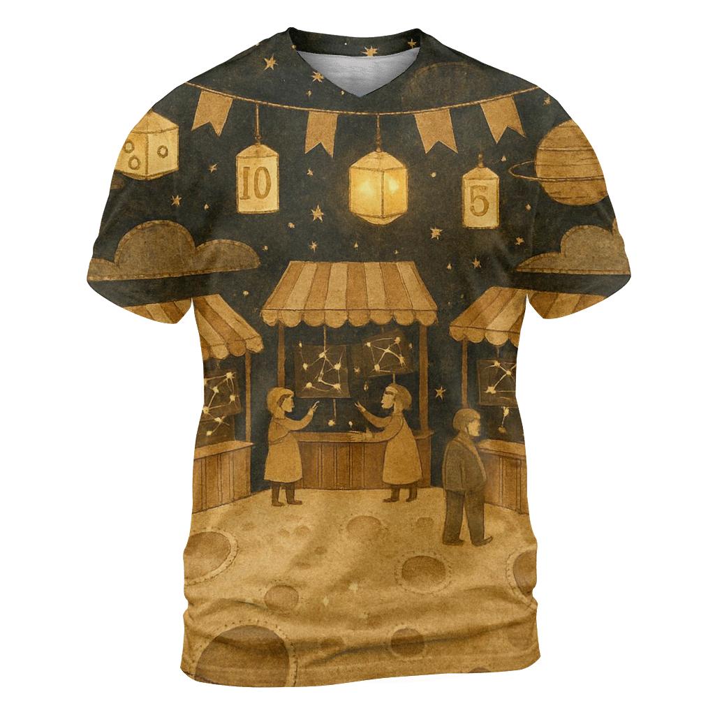 Random Paper Moon Bazaar creative print fashion shirts