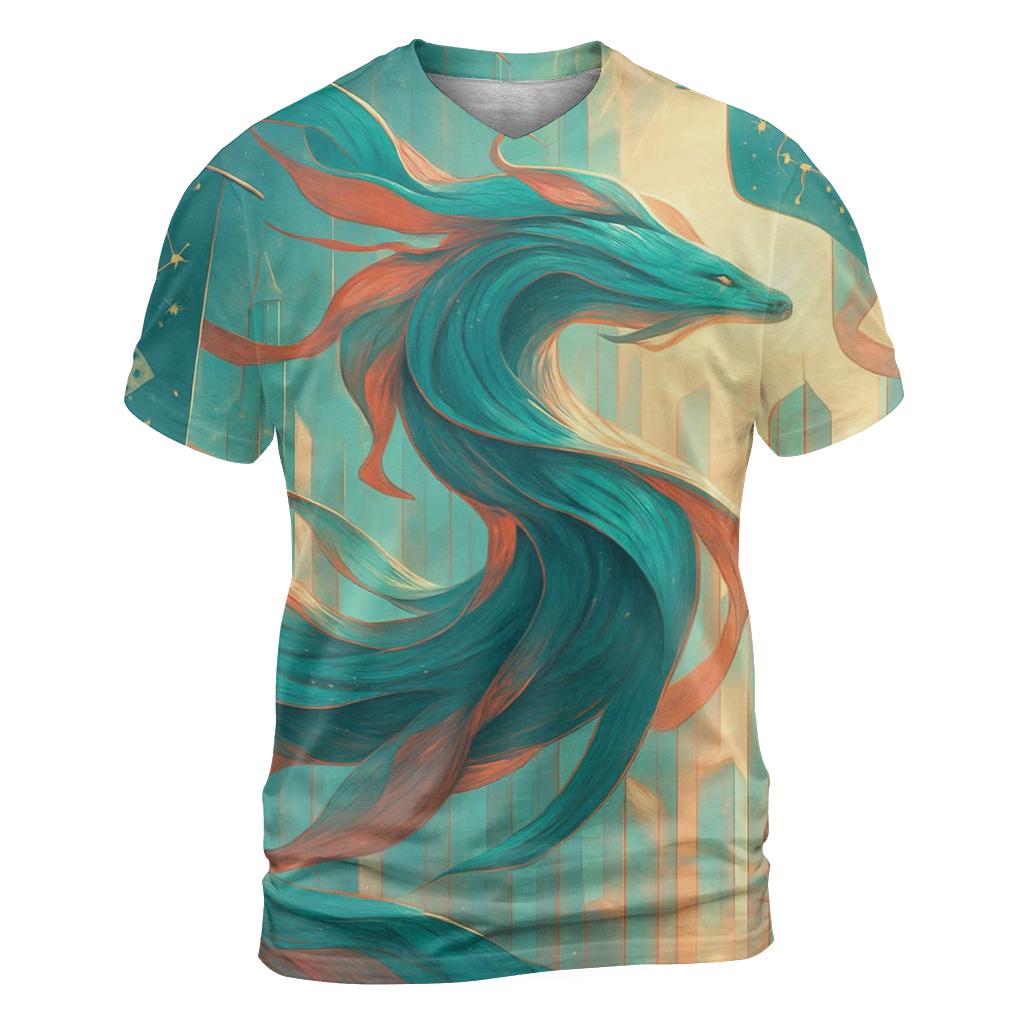 Random Ribbon Leviathan vibrant all-over design tees