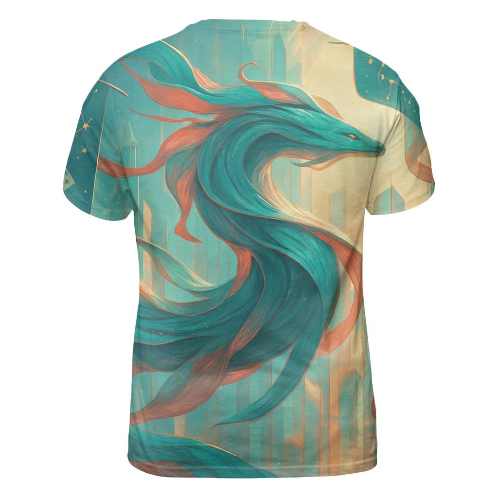 Random Ribbon Leviathan vibrant all-over design tees