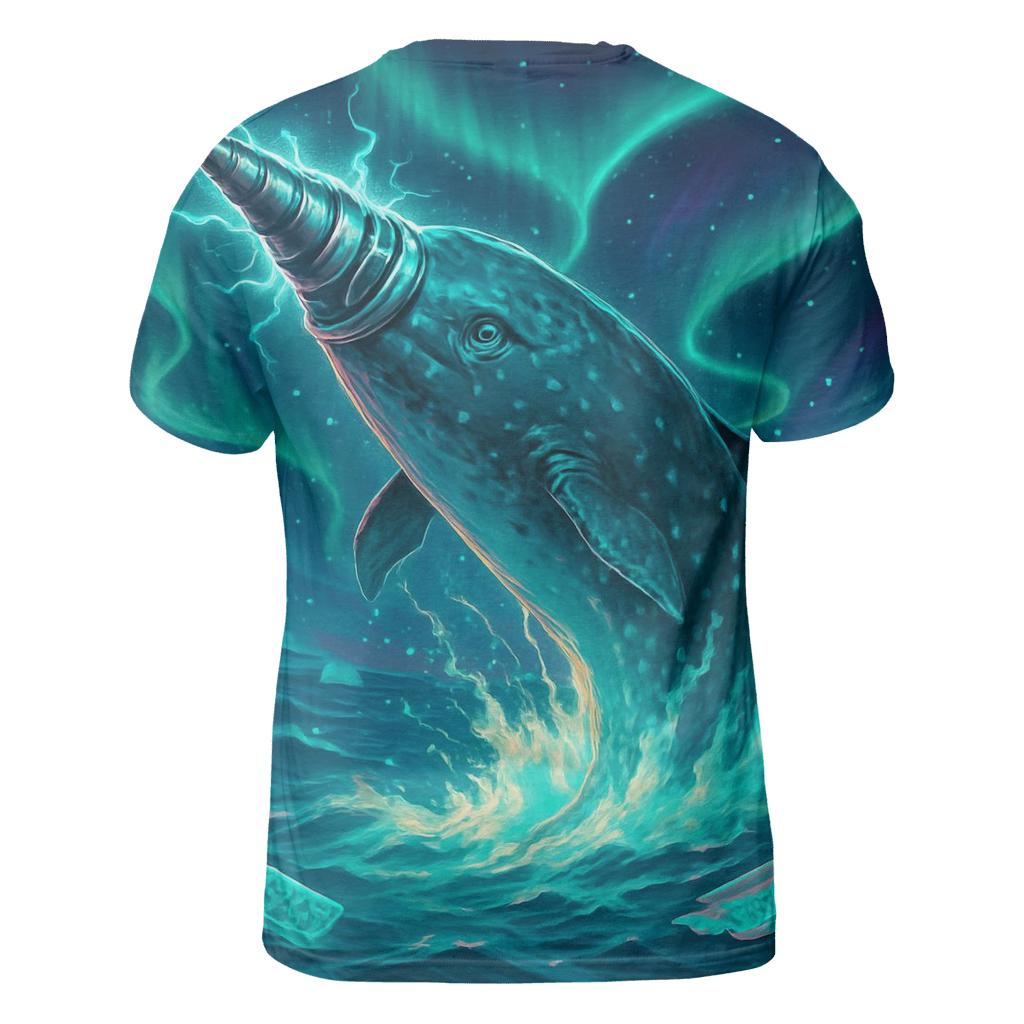Random Turbo Narwhal artistic all-over print tops