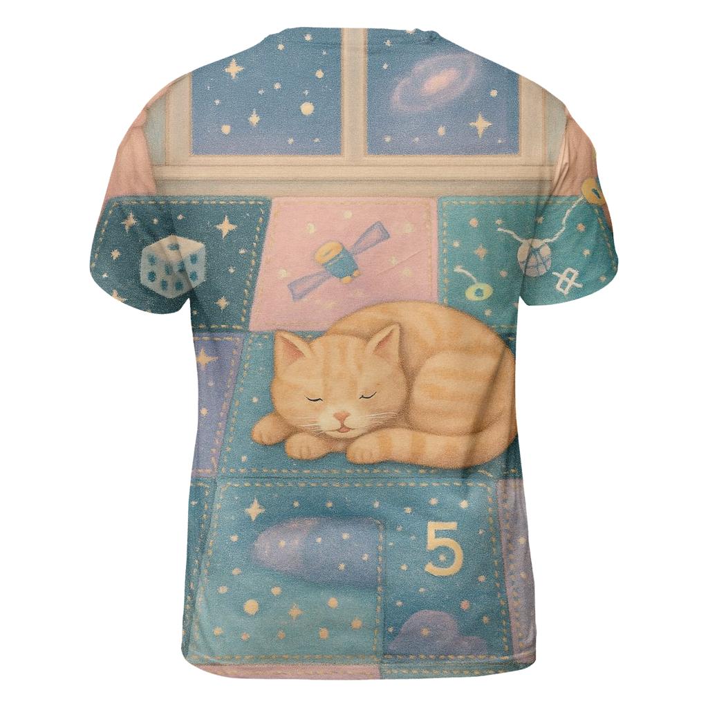 Random Stitched Cosmos vibrant all-over design tees