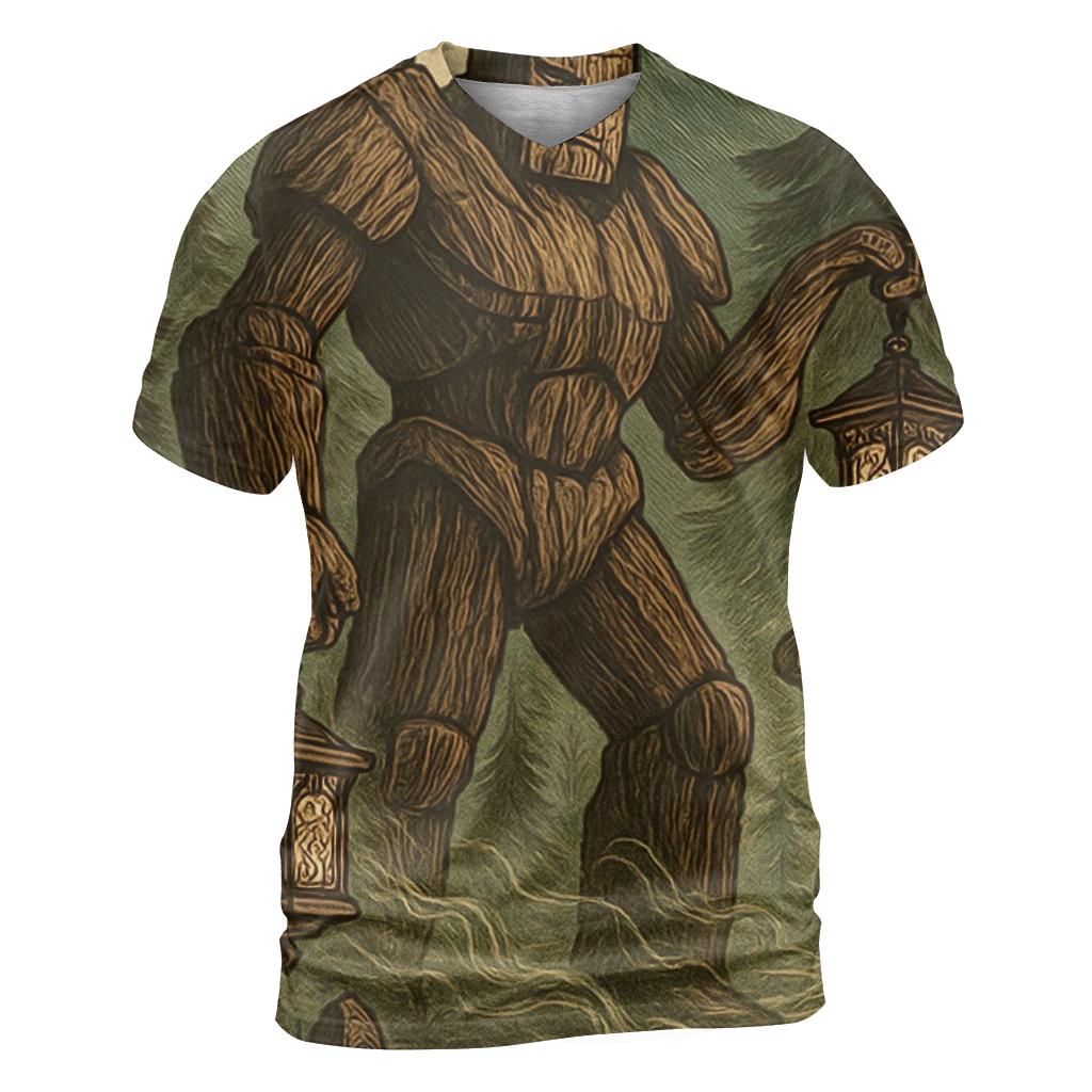 Random Ironwood Golem creative print fashion shirts