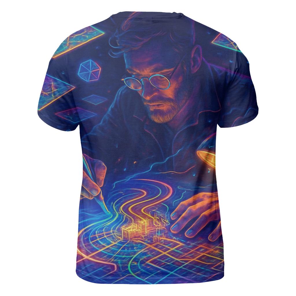 Random Neon Cartographer unique graphic print tees