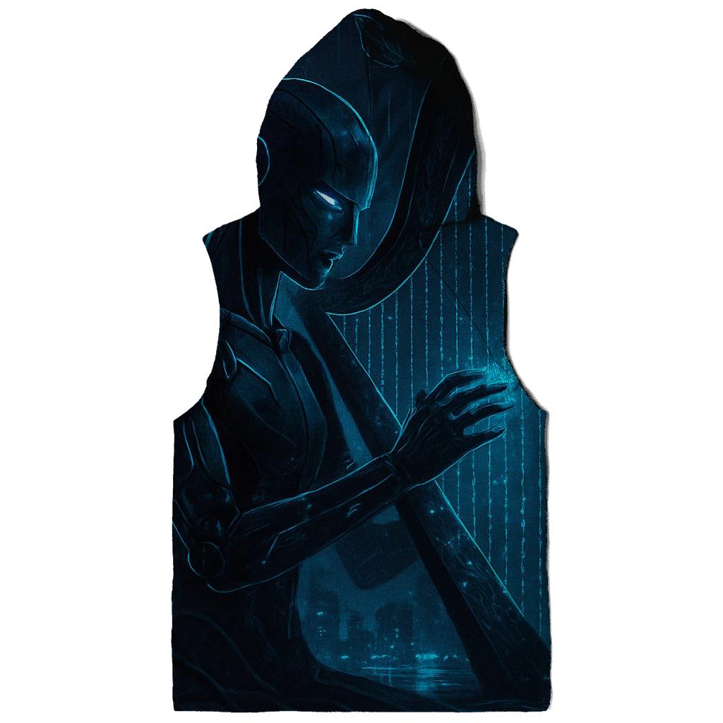 Random Binary Harpist embroidered hoodies