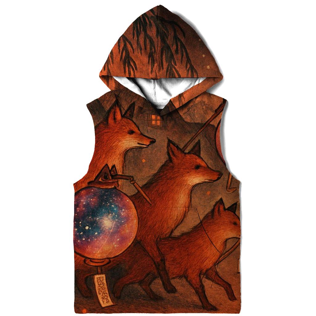 Random Lantern Fox Parade printed hoodies