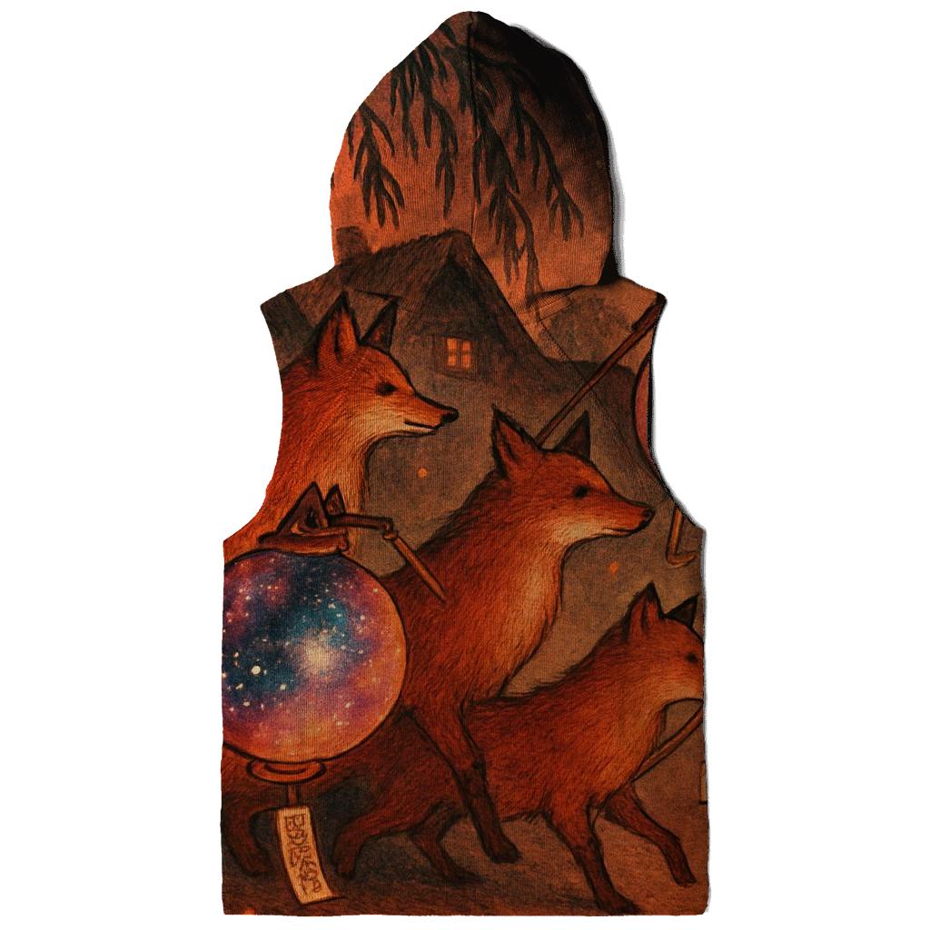 Random Lantern Fox Parade printed hoodies