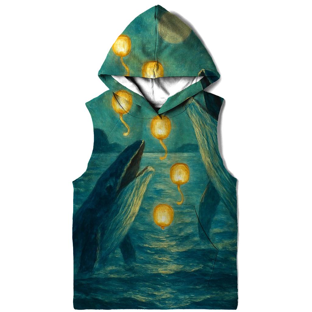 Random Lantern Whale Choir zip-up hoodies