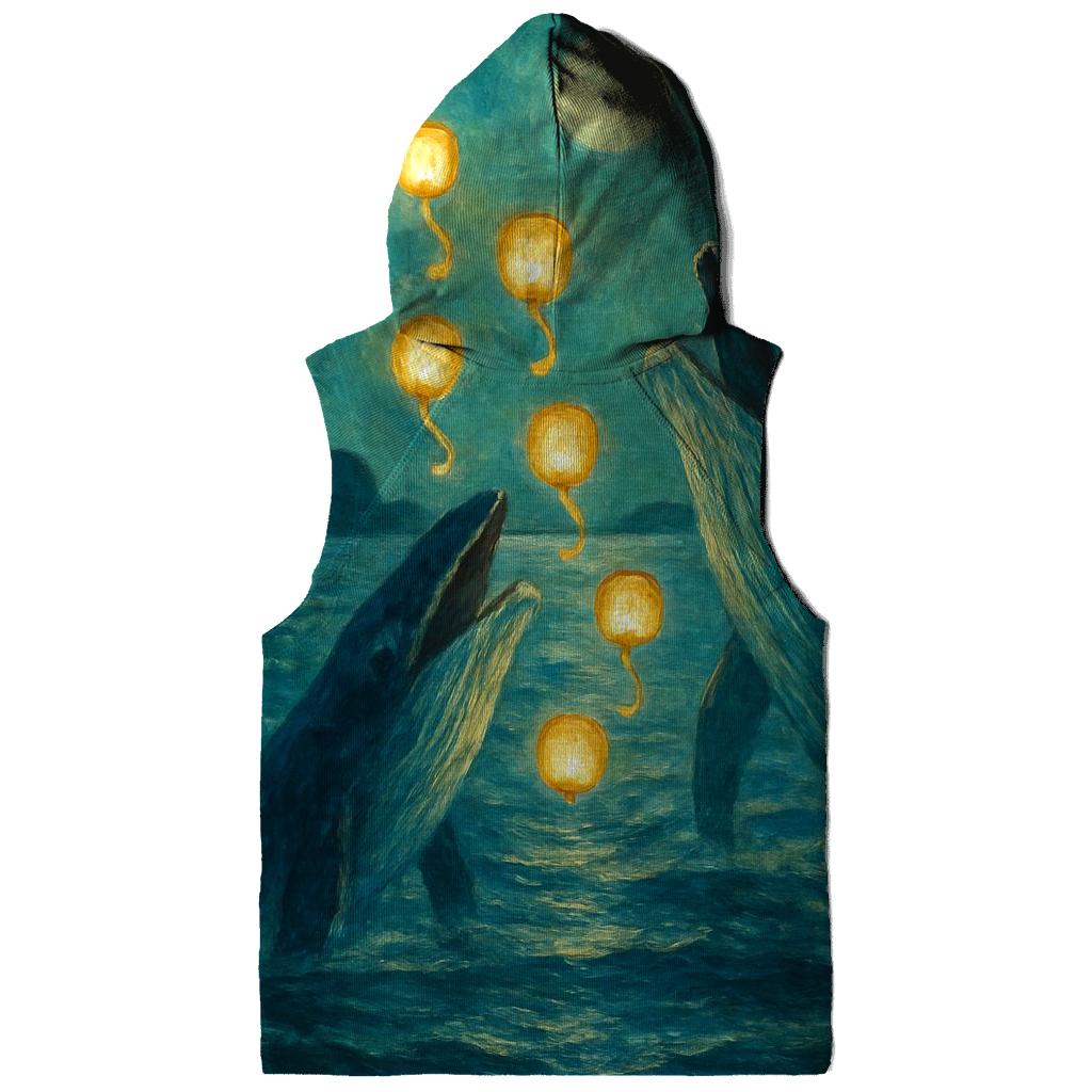 Random Lantern Whale Choir zip-up hoodies