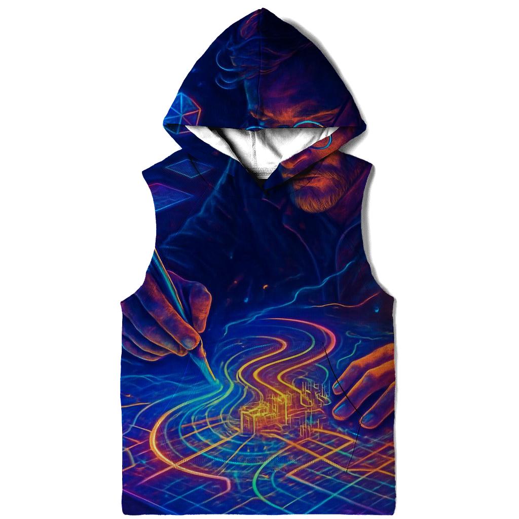 Random Neon Cartographer zip-up hoodies